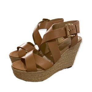 Michael Kors Celia Mid Leather Wedge